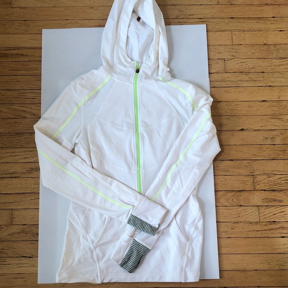lululemon athletica White Jacket with Neon Accents